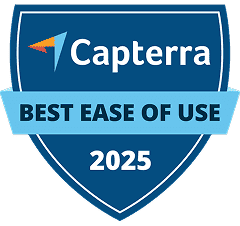 Capterra logo with text 'Best Ease of Use 2025'